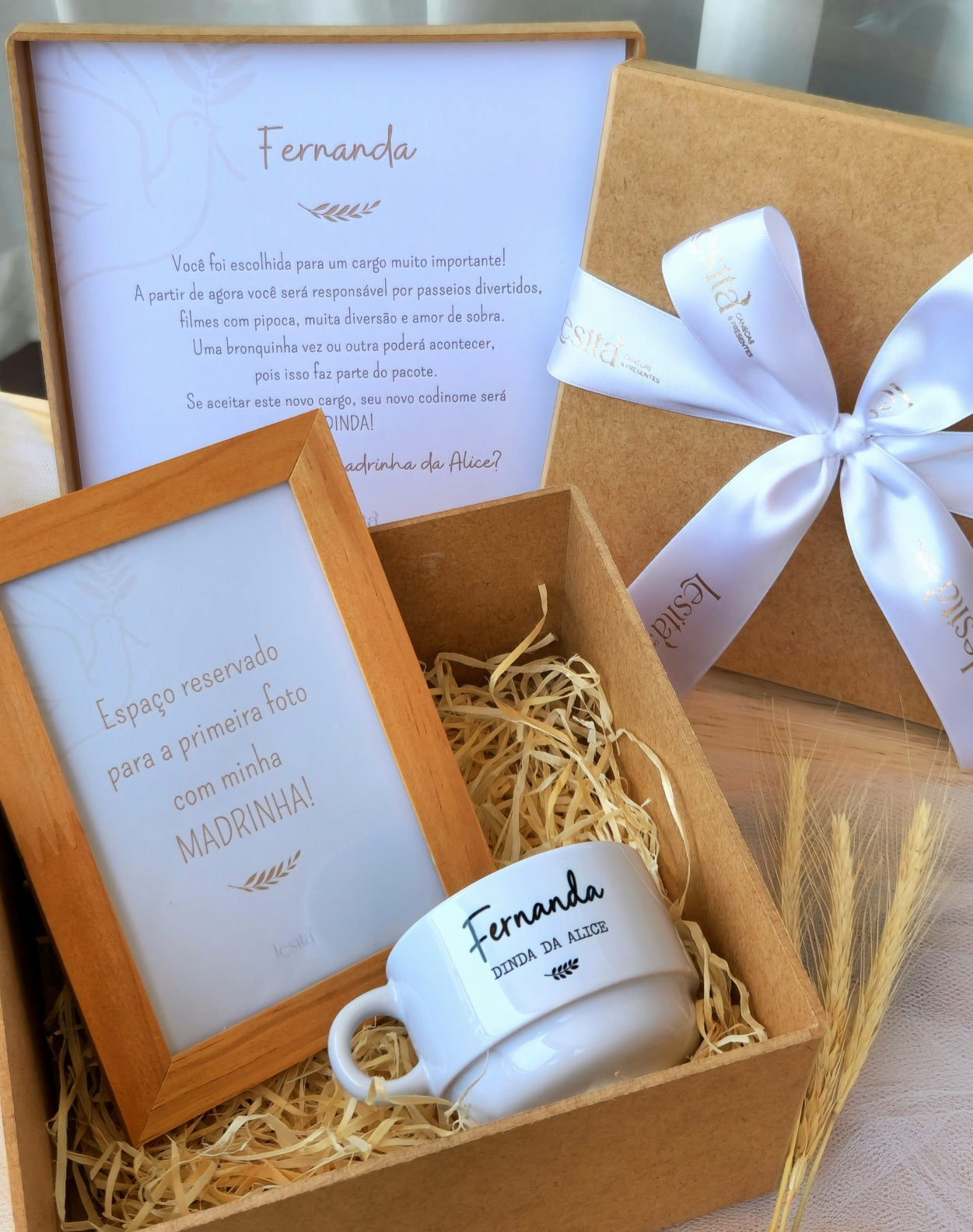 Kit Amor Individual - Convite/Agradecimento Padrinhos Batismo