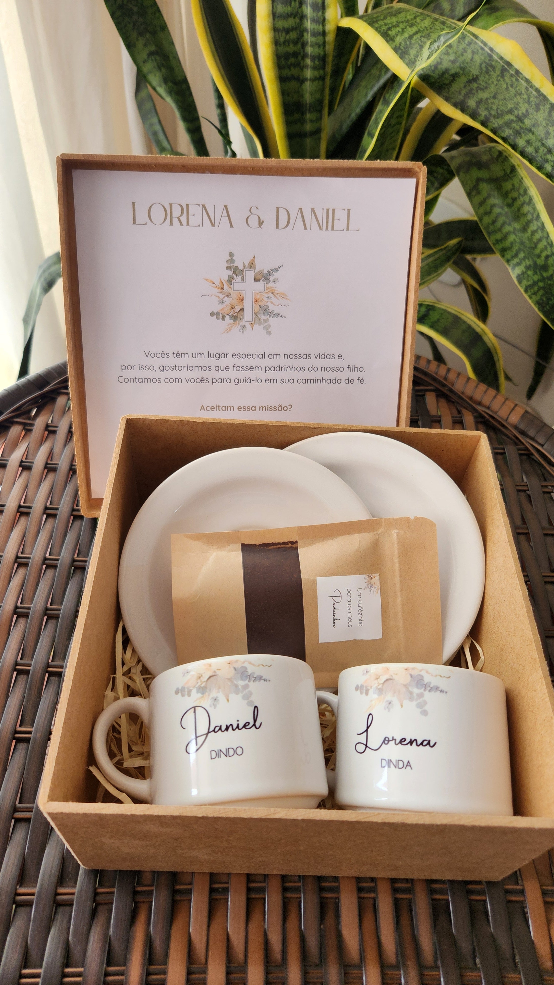 Kit Ternura - Convite / Agradecimento Padrinhos Batismo
