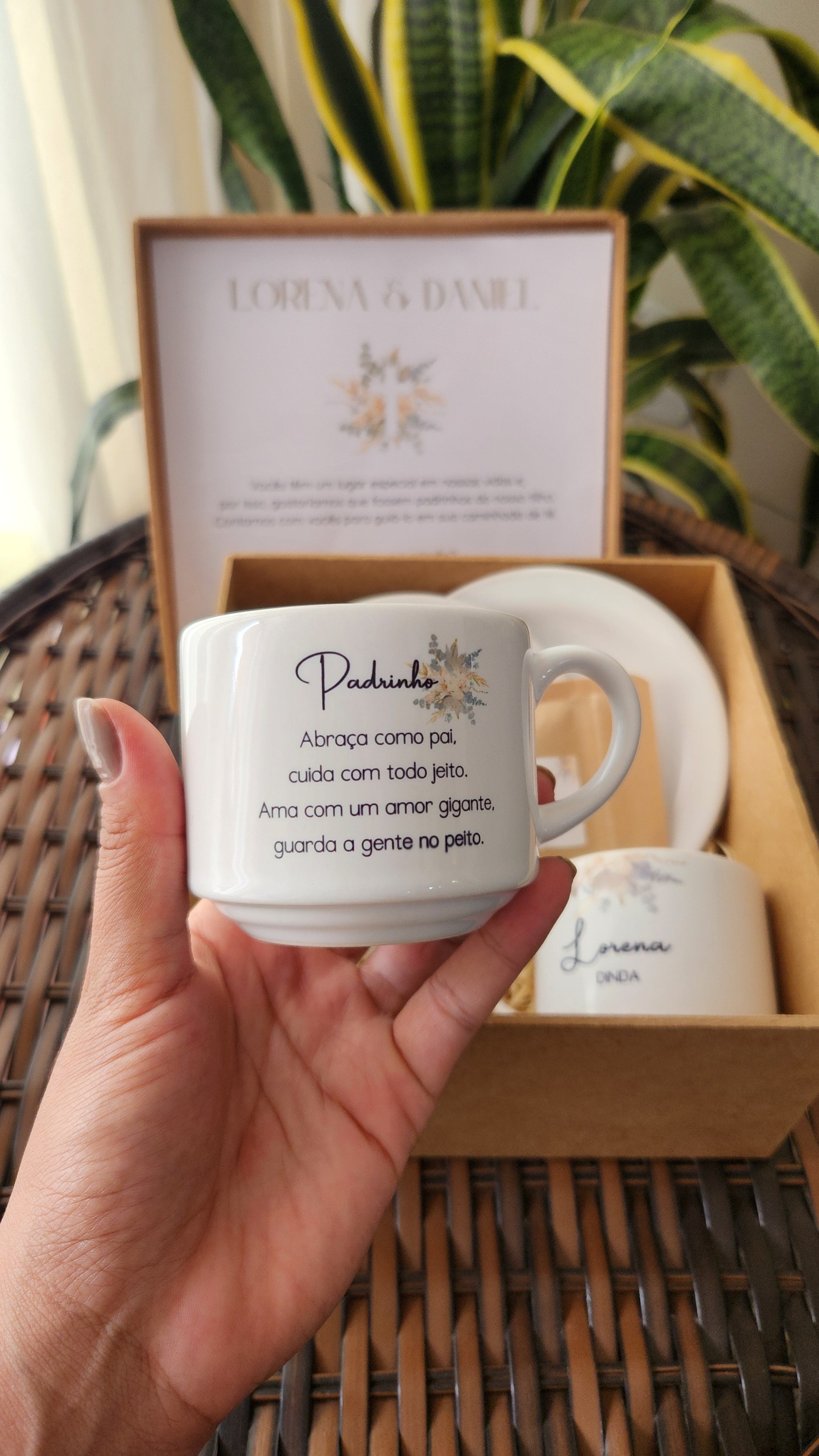 Kit Ternura - Convite / Agradecimento Padrinhos Batismo