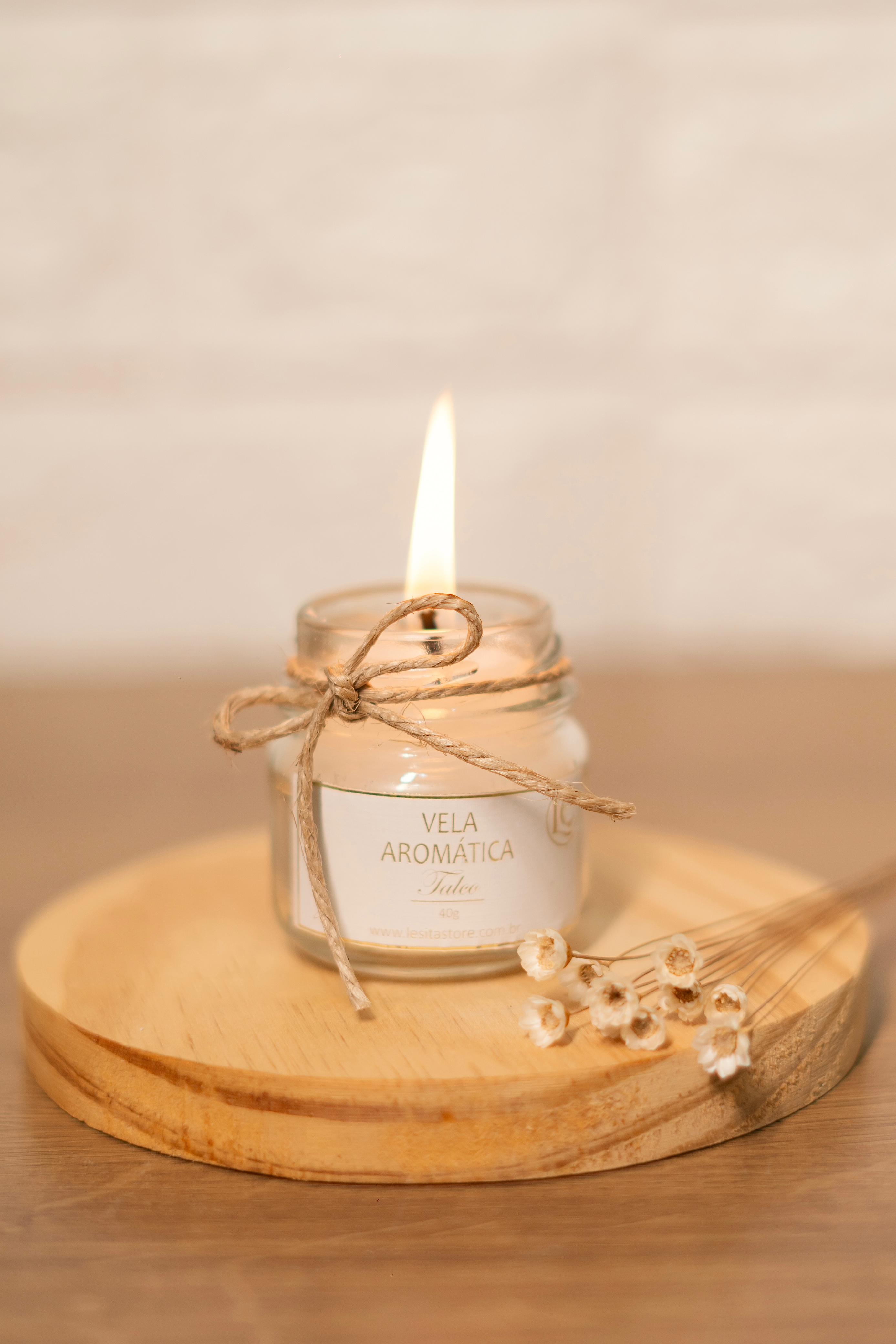 Mini Vela Aromática 40G - Talco