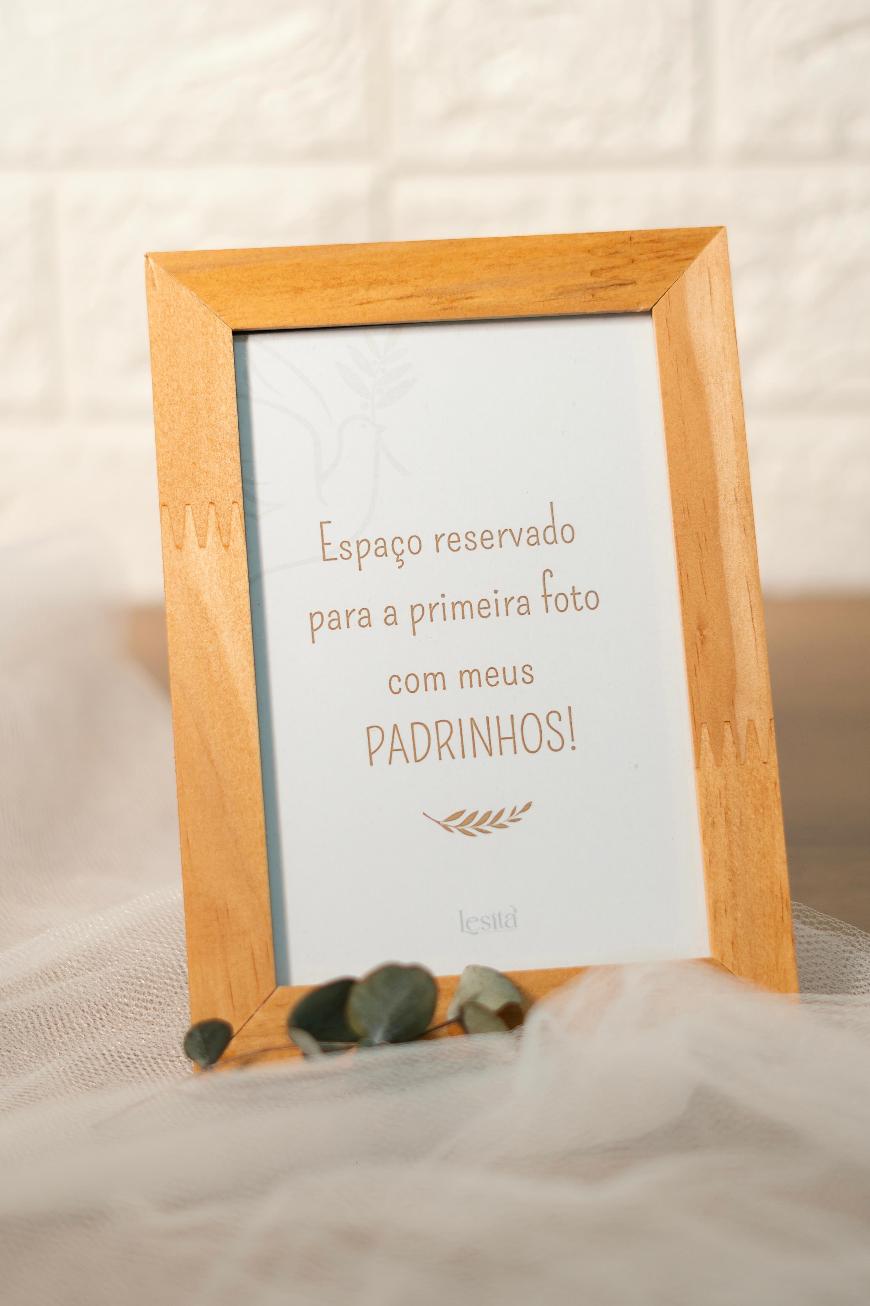 Combo Amor Convite/Agradecimento Padrinhos Batismo - 1 Kit Casal + 1 Kit Individual