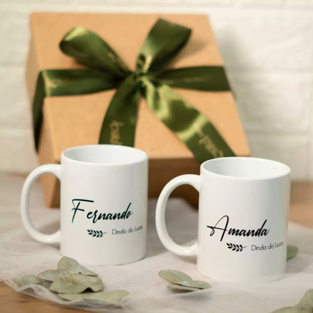 Kit Afeto Casal – Convite / Agradecimento Padrinhos Batismo