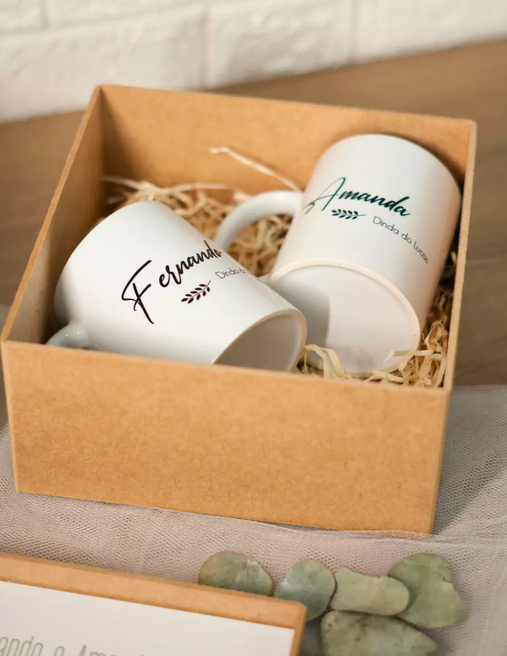 Kit Afeto Casal – Convite / Agradecimento Padrinhos Batismo